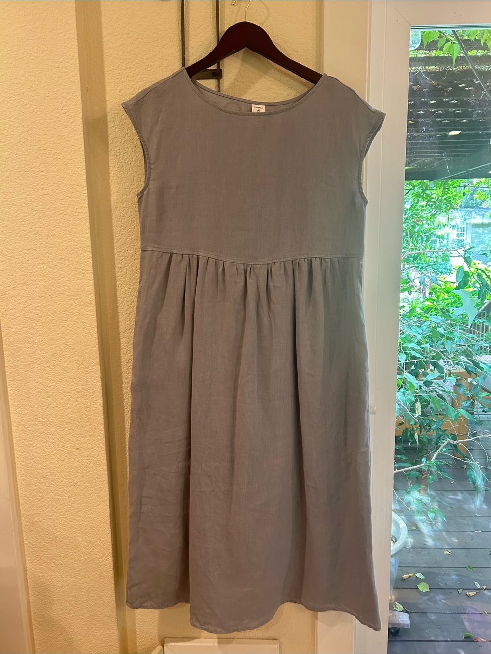 Lintico Light Gray Gathered Waist Woman's Dress